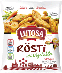 Lutosa Rosti with Onion Packaging