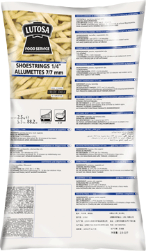 Lutosa Shoestring Fries Packaging